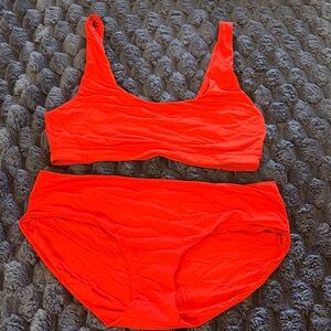 Andie Bright Red Bikini Set